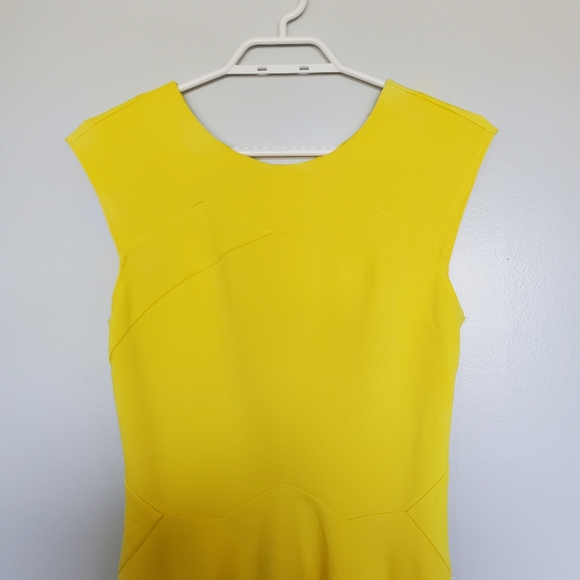 Ted Baker London Sew In Love Neon Yellow Dress 💛 Size 1 - Picture 9 of 14